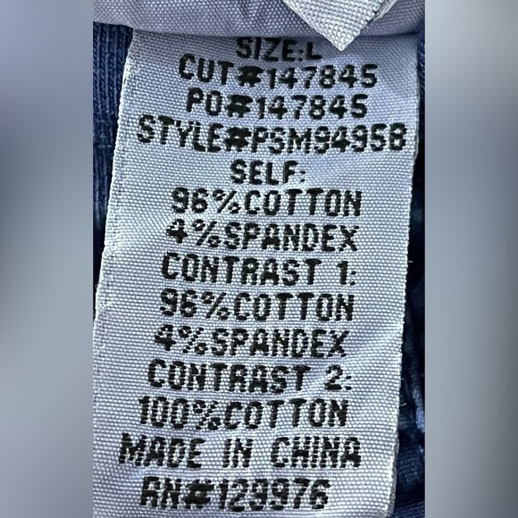 Mind Set by XCVI Blue Eyelet Lace Cotton Wide Leg Pants Size L Boho Lagenlook - Picture 10 of 13